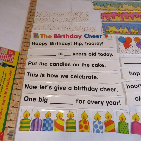 Birthday POCKET CHART complete set LAMINATED Scholastic - Picture 6 of 13